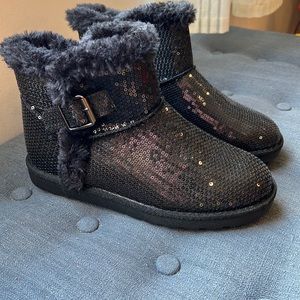 SO Authentic American Heritage Black Sequin Boots | Size 6